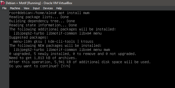 Running 'apt install mwm'